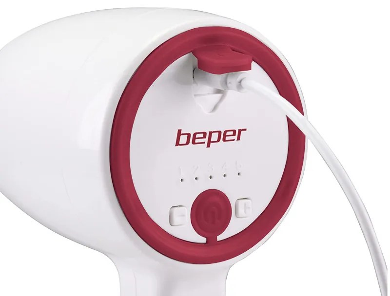 Безжичен ръчен миксер Beper P102SBA007, 20W, 2 бъркалки, USB зареждане, 5 скорости, Бял