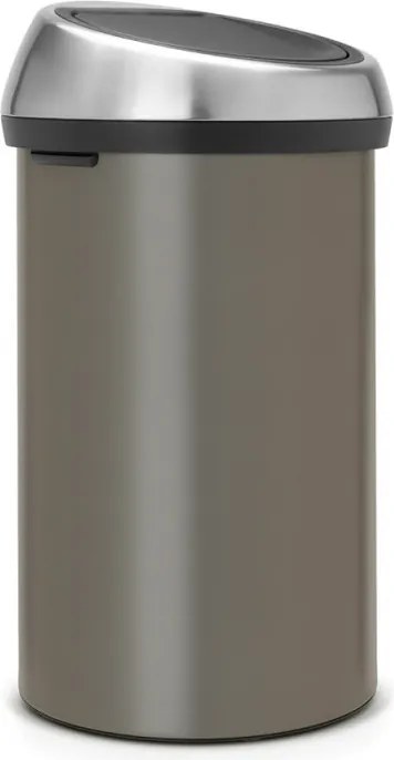 Кош за боклук Brabantia Touch Bin 647249, 60 л, Плавно и безшумно отваряне, Сив