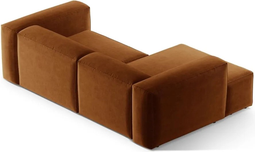 Ъглов диван в тухлен цвят (ляв ъгъл) Bergamo – Cosmopolitan Design