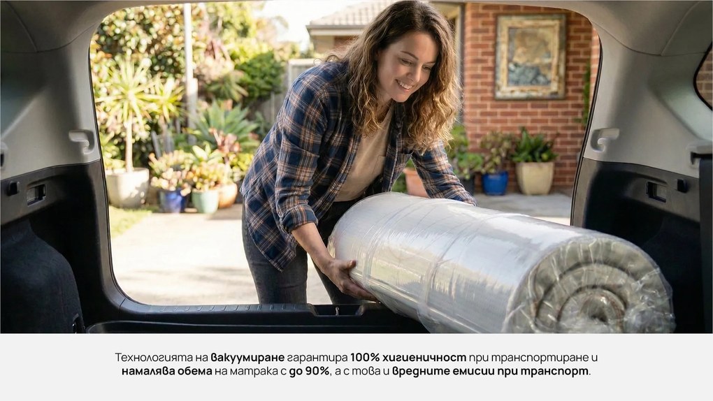 Матрак Zymmo, Mатрак Gaya, 120x190x20, Среден, Мемори гел пяна, Покет пружина