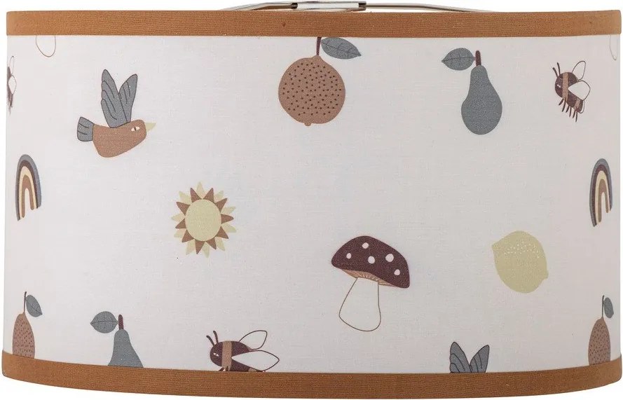Бял/кафяв детски абажур с текстилен абажур ø 34 cm Agnes – Bloomingville Mini