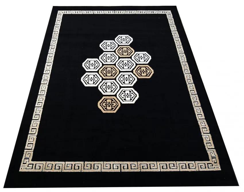 Модерен килим за хол в черно