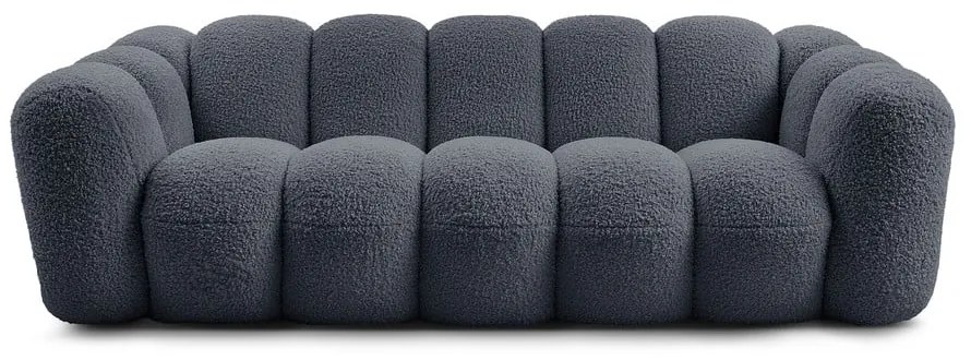 Тъмносив диван от прежда с примки от букле 232 cm Hippolyte – Bobochic Paris