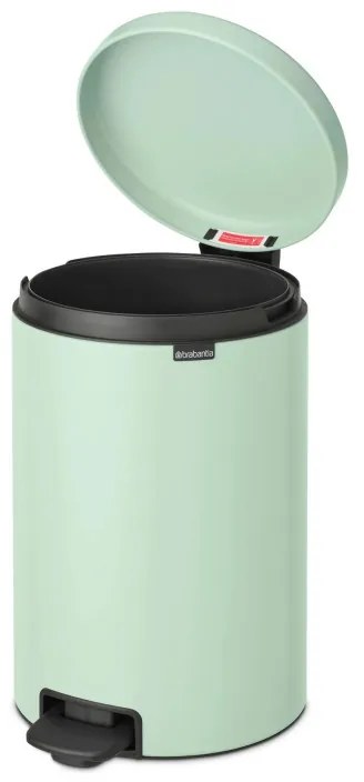 Кош за боклук с педал Brabantia NewIcon 1008847, 20 л, Плавно затваряне, Противоплъзгаща основа, Светлозелен