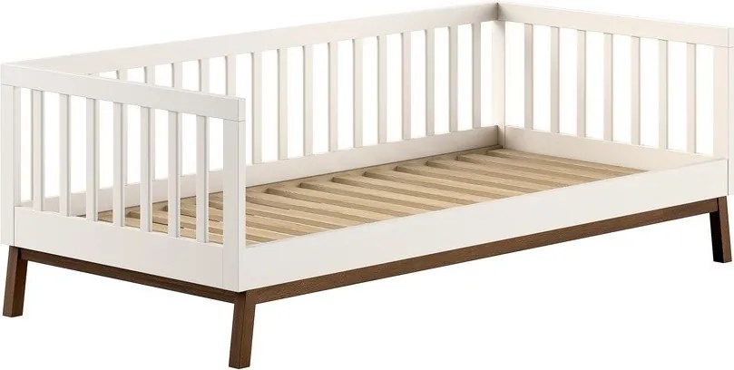 Бежово детско легло 90x200 cm от масивен бор с включена подматрачна рамка Sezane – Vipack