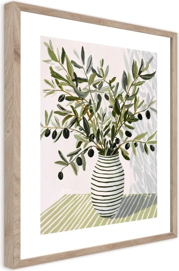 Печатна картина с включена рамка 40x50 cm Olive Bunch II – Styler