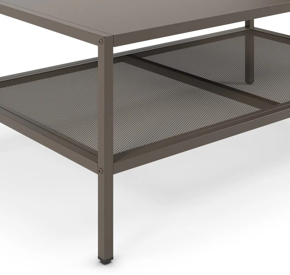 Сива метална масичка за кафе 60x100 cm Fayna – Marckeric