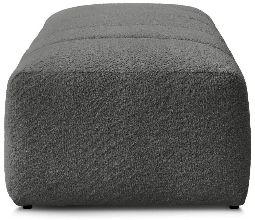 Тъмносива табуретка от прежда с примки от букле Annecy – Bobochic Paris