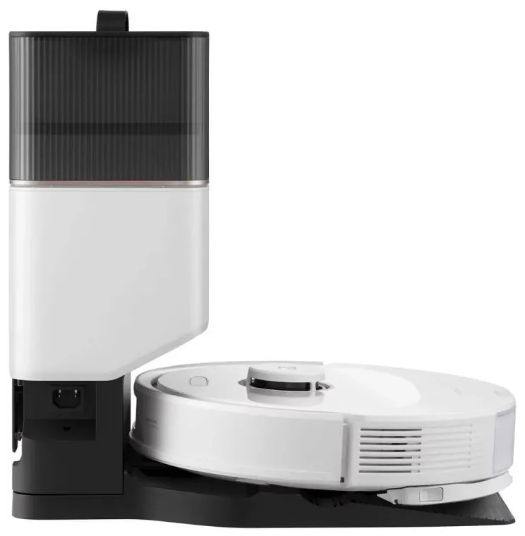 Прахосмукачка робот Roborock Q8 max+ Q8MP02-00, 59W, Wi-Fi, Гласово управление, 5500 Pa, Сухо и мокро почистване, Автономия до 240 мин, Бял/черен