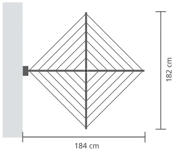 Градинска стенна сушилня за дрехи WallFix 24m – Brabantia