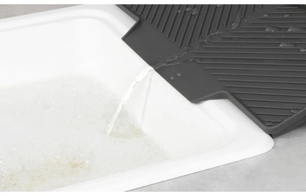 Тъмно сива тава за капчици Neli, 20 x 40 cm - Wenko