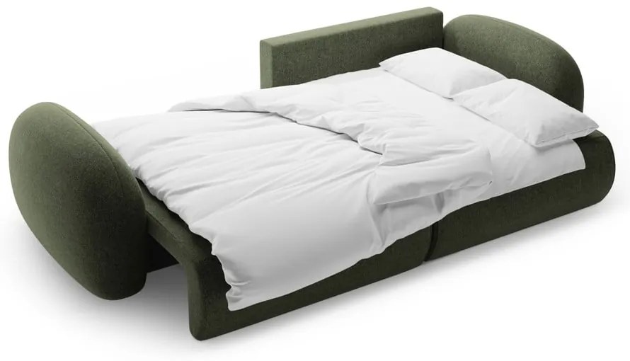 Зелен шенилов сгъваем/с място за съхранение ъглов диван Tonale – Cosmopolitan Design