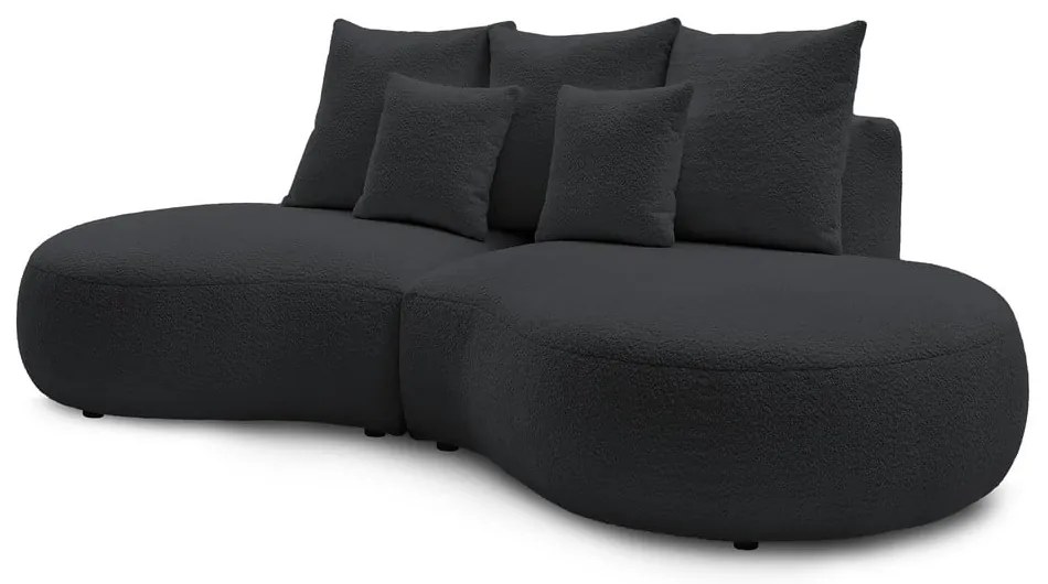 Диван от тъмносив плат букле 260 cm Saint-Germain - Bobochic Paris