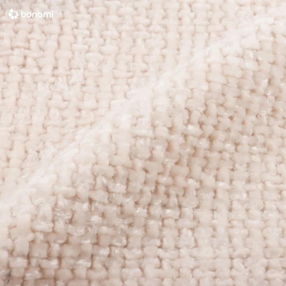 Кремаво двойно легло 200x200 cm тапицирано с място за съхранение с включена подматрачна рамка Bellis – Micadoni Home