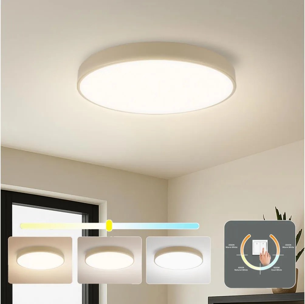 Brilagi - LED таванно осветително тяло POOL LED/60W/230V 3000/4000/6000K, диаметър 50 cm, бежово