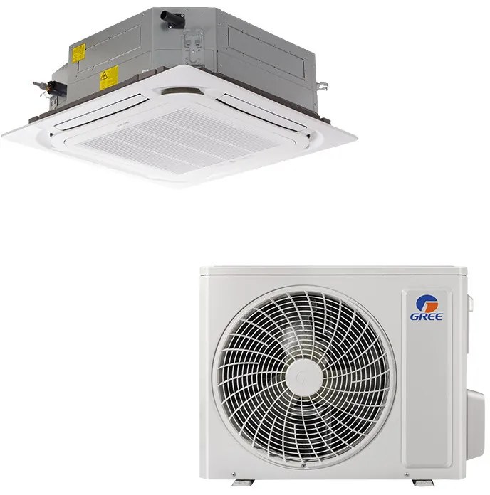 Касетъчен климатик Gree GUD50T1 + GUD50W1/NhA-S, 18000 BTU, 34 м2, A++, R-32, Бял