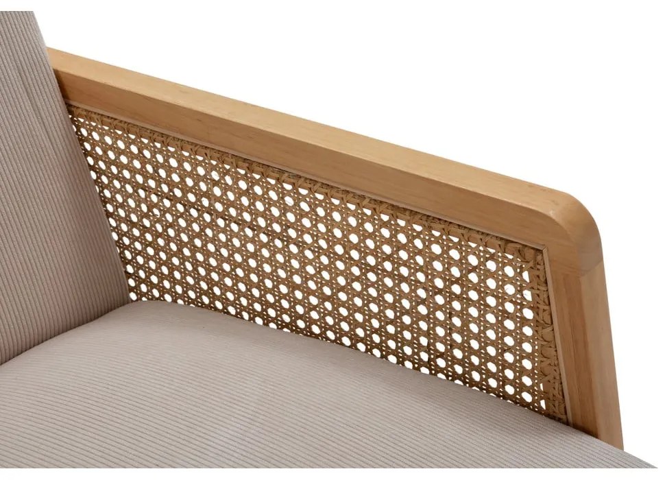 Бежов велурен фотьойл Debra – Marckeric