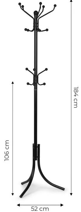 Стояща закачалка за дрехи черна