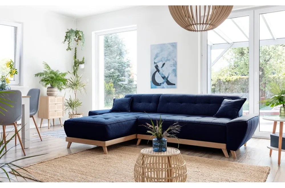 Морскосин разтегателен диван променлив ъглов диван Dazzling Daisy - Miuform