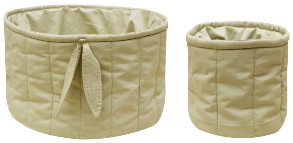 Светлозелени текстилни детски кутии за съхранение в комплект от 2 бр. ø 30x20 cm Bambie Olive – Lorena Canals