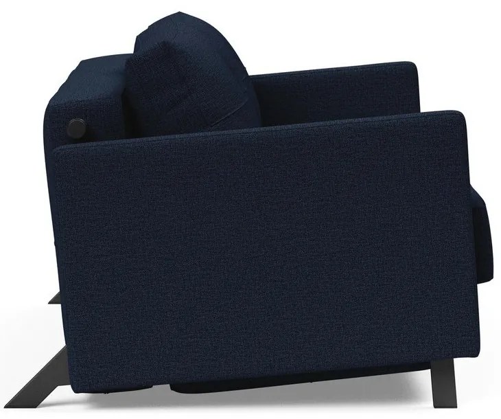Тъмносин разтегателен диван Cuber с подлакътници Mixed Dance Blue, 100 x 154 cm Cubed - Innovation
