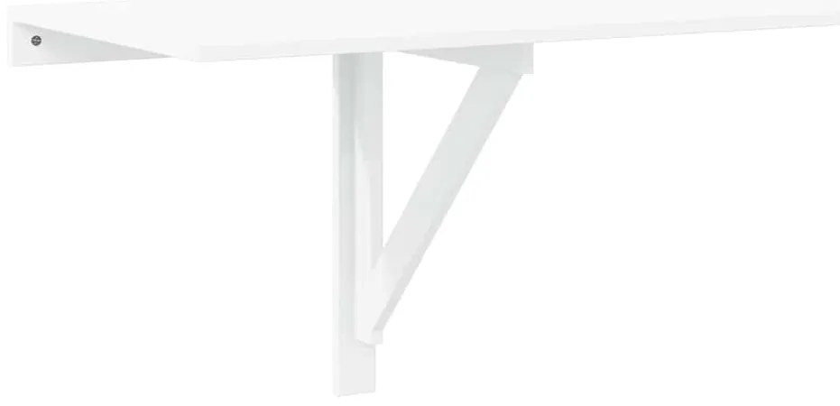 342649 vidaXL Сгъваема стенна маса бял гланц 60x30x60 см, инженерно дърво