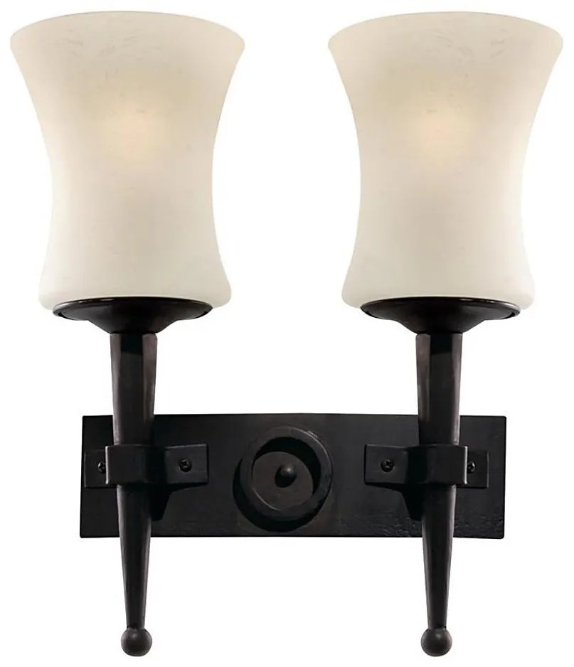 Searchlight 0812-2BK - Настенно осветително тяло CARTWHEEL 2xE27/60W/230V