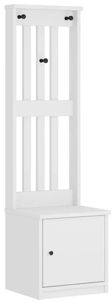 4010486 vidaXL L Дърво за антре SANDNES бяло 45x40x159,5 cm