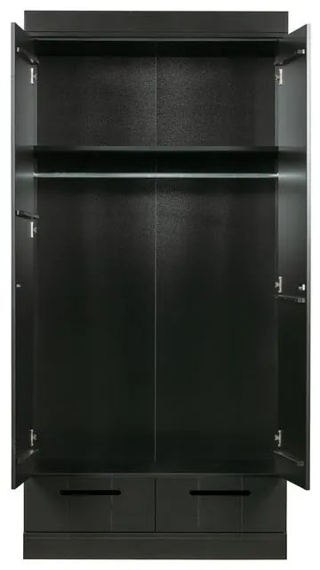 Гардероб от черен бор 94x195 cm Connect - WOOOD