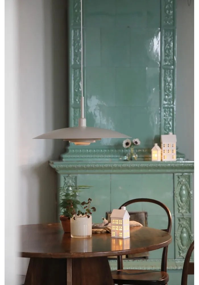 Бежово висящо осветително тяло с метален абажур ø 57 cm Piny – Markslöjd