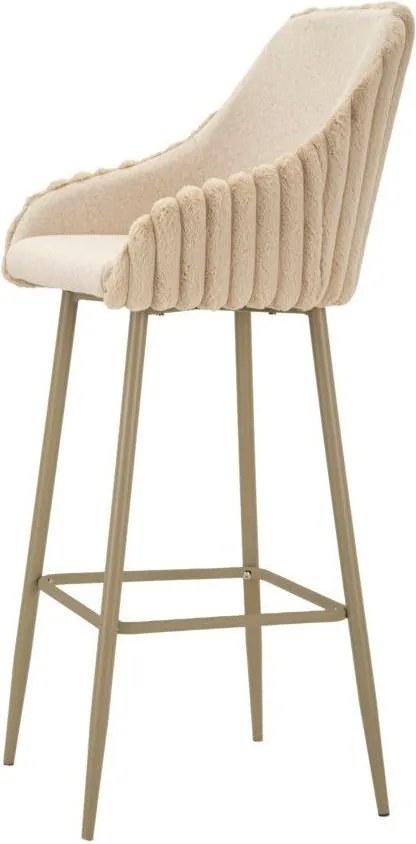 Кремави тапицирани бар столове в комплект с подлакътници 2 бр. (височина на седалката 78 cm) Alaska – Mauro Ferretti