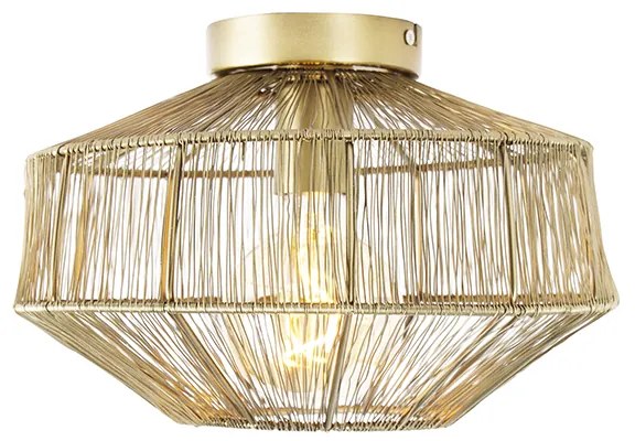 Модерна таванна лампа месинг 30 см - Bolti