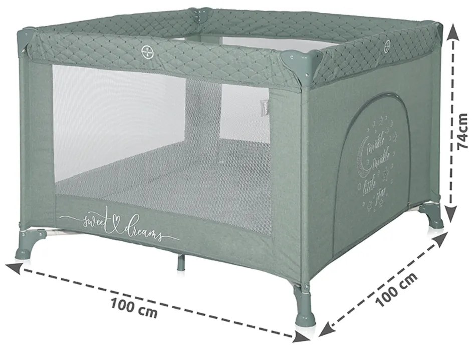 LORELLI Classic Кошара за игра SUNNY PLAYGROUND ICEBERG GREEN STAR