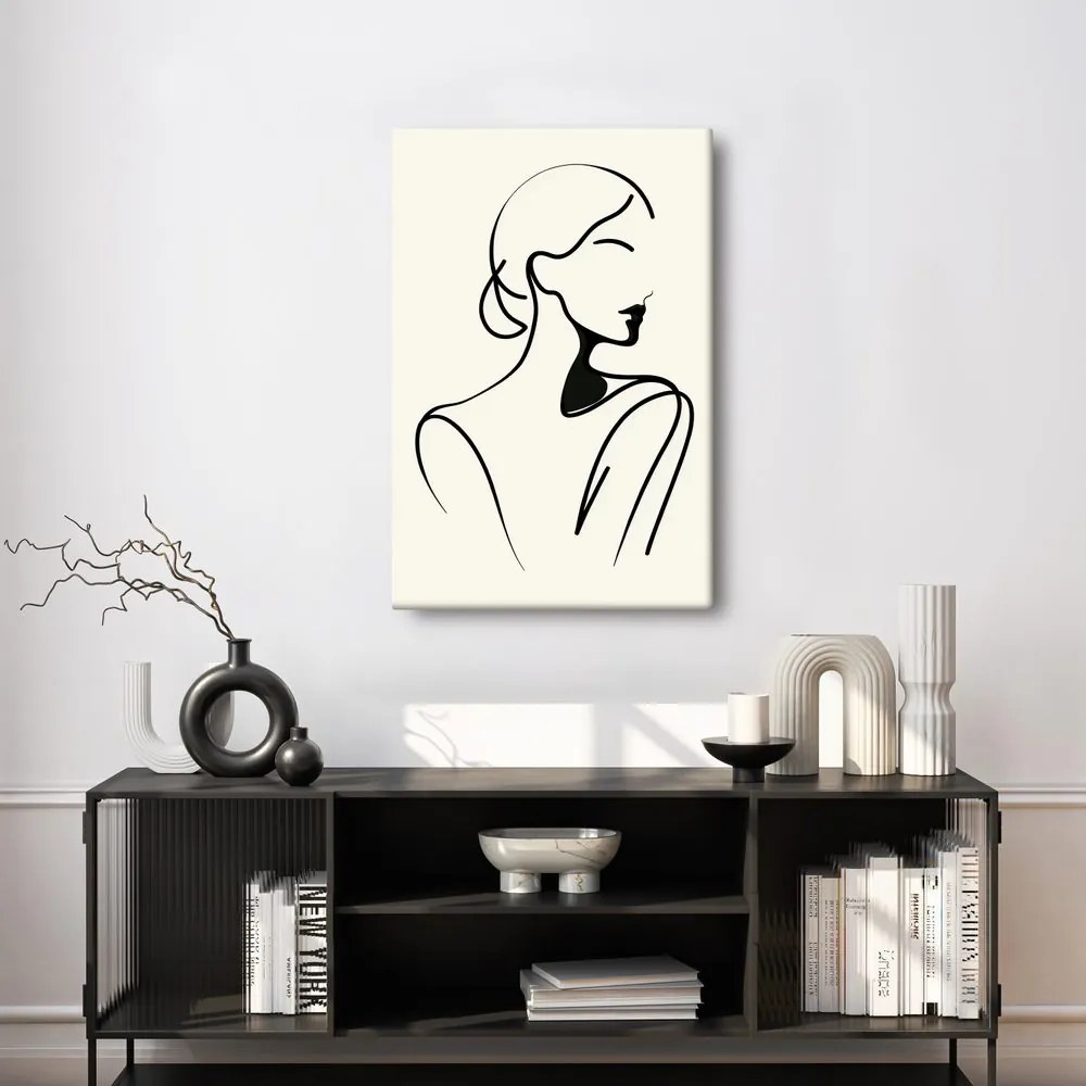 Картина на платно – Жена в минималистични линии