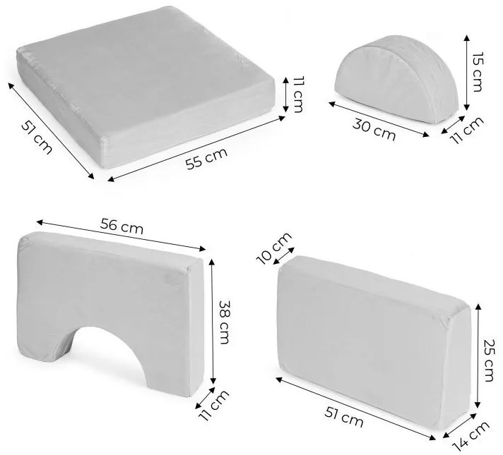 Детски модулен диван - 8 части, различни цветове