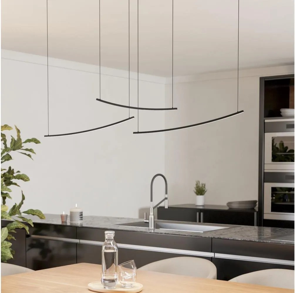 Eglo 902166 - LED полилей на кабел VILLEGGI LED/22W/230V 2700/4000/6500K черен, с възможност за димиране