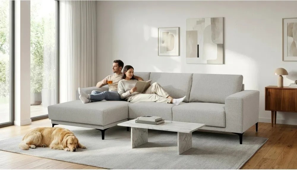 Сив ъглов диван (ляв ъгъл) Chile – Scandic