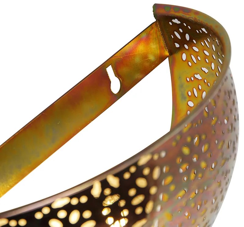 Ориенталска стенна лампа медна с шарка - Muraf