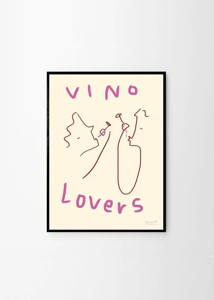 Постер 50x70 cm Vino Lovers – Ruby Hughes – The Poster Club