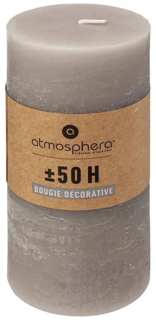Свещ без аромат atmosphera Olia, Кръгла, 7x14 cm - Зелен