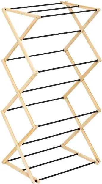 Сушилник за дрехи 5five Black Bamboo Accordion, Бамбук Бежов, 7 m