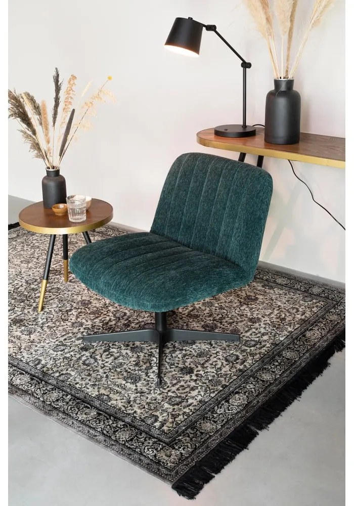 Черна настолна лампа с метален абажур (височина 60 cm) Hajo – White Label