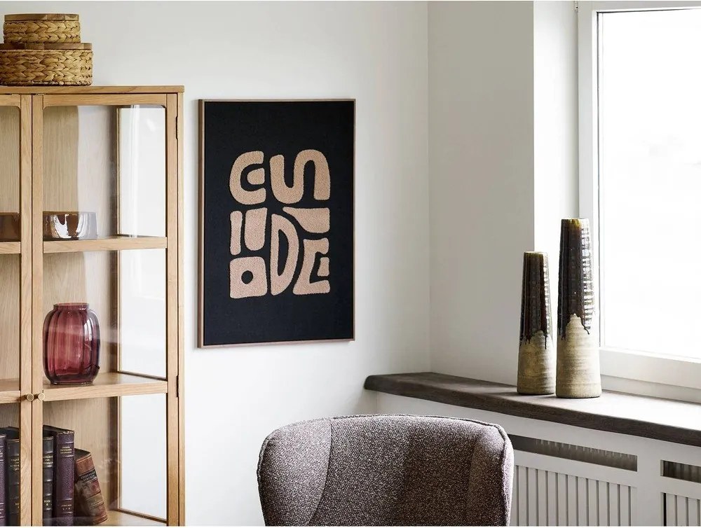 Кафява керамична висока ваза (височина 39 cm) – House Nordic