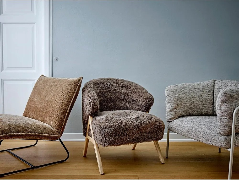 Сиво-бежово кресло Karel – Bloomingville