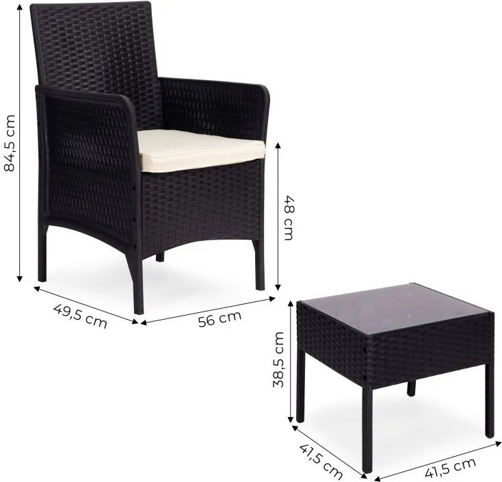 Градински мебели от ратан - комплект 2 стола + маса