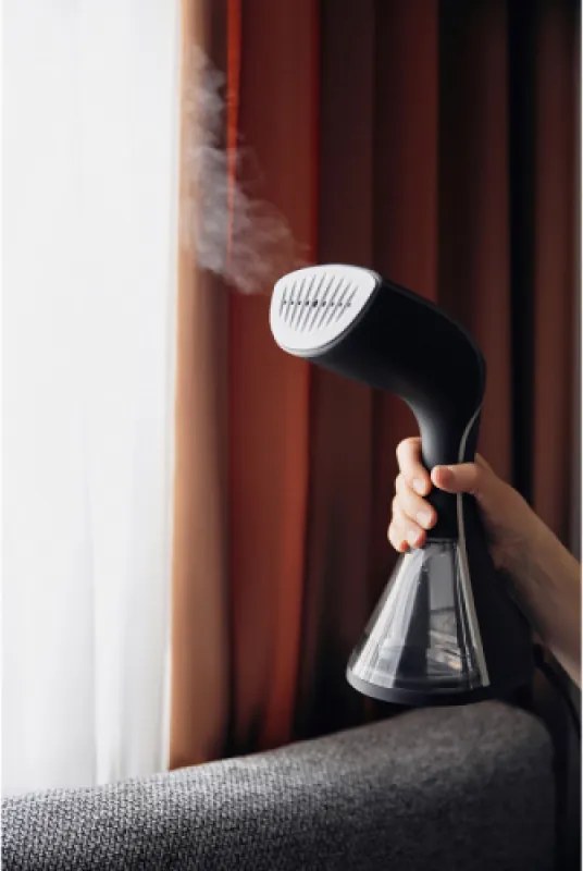 Уред за гладене AENO AGS0003, 1500 W, 0.250 l, 3 режима на парата, Бързо загряване, 180 C, Черен