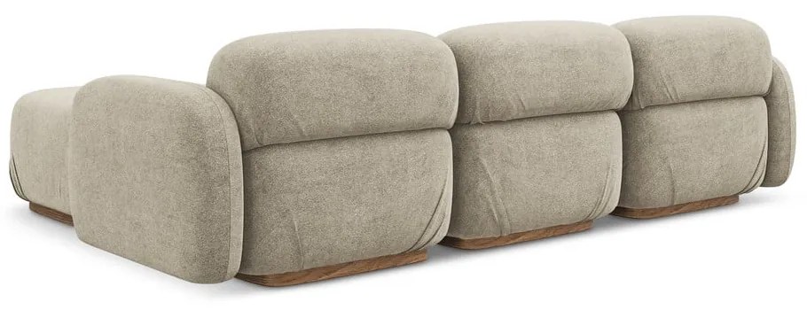 Бежов модулен ъглов диван от букле Ailani – Makamii
