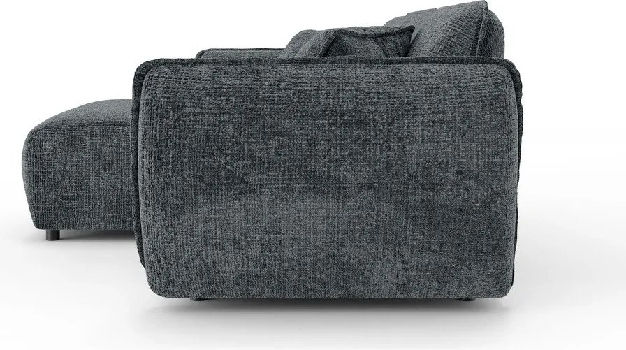 Тъмносив шенилов ъглов диван (ляв ъгъл) Nelia – Ropez