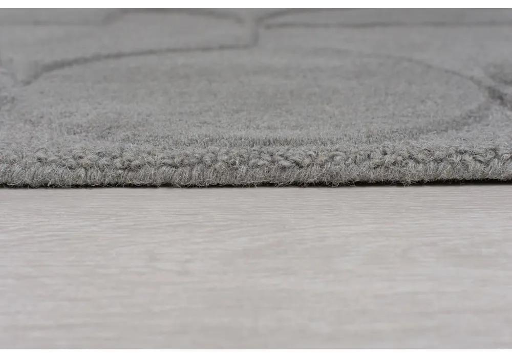 Сив вълнен килим , 120 x 170 cm Gigi - Flair Rugs