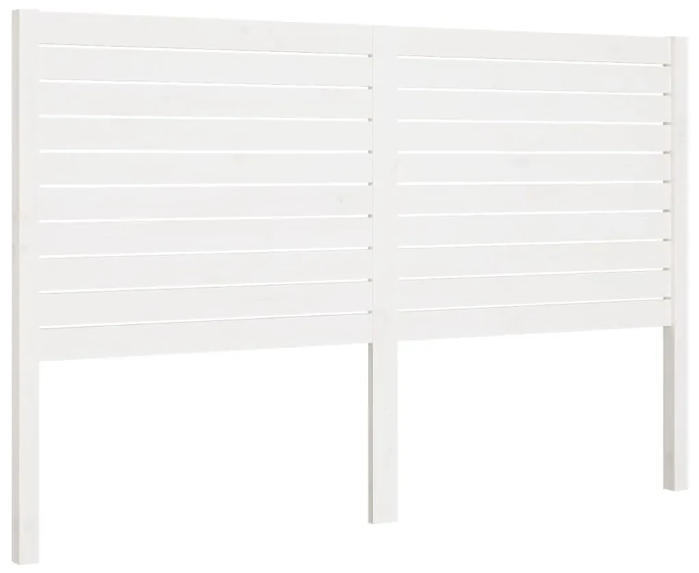 819011 vidaXL Горна табла за легло, бяла, 126x4x100 см, бор масив